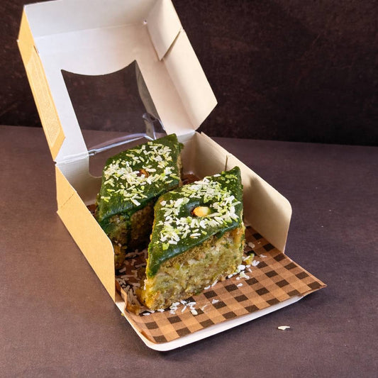 Hazelnut Baklava Cake · Matcha & Vanilla