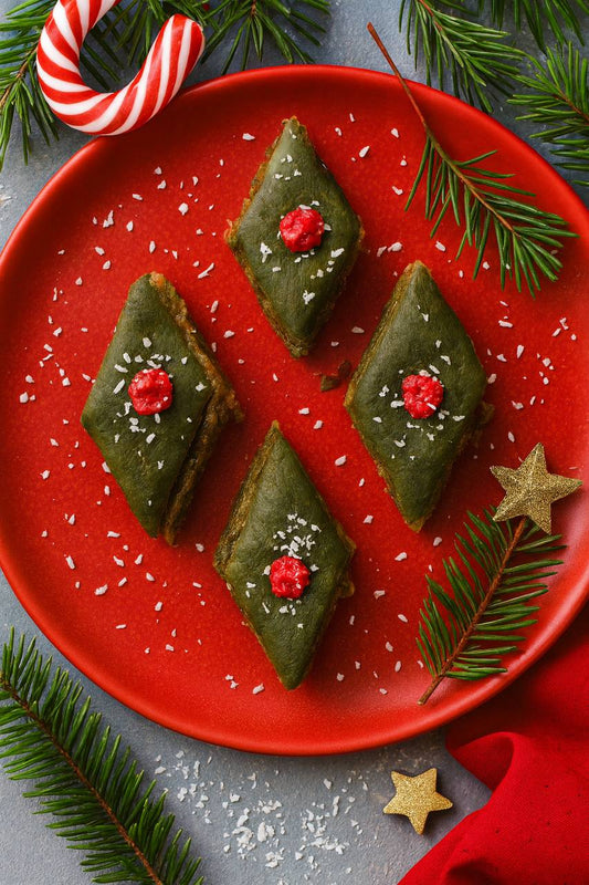 Hazelnut Baklava Cake · Christmas Matcha & Vanilla