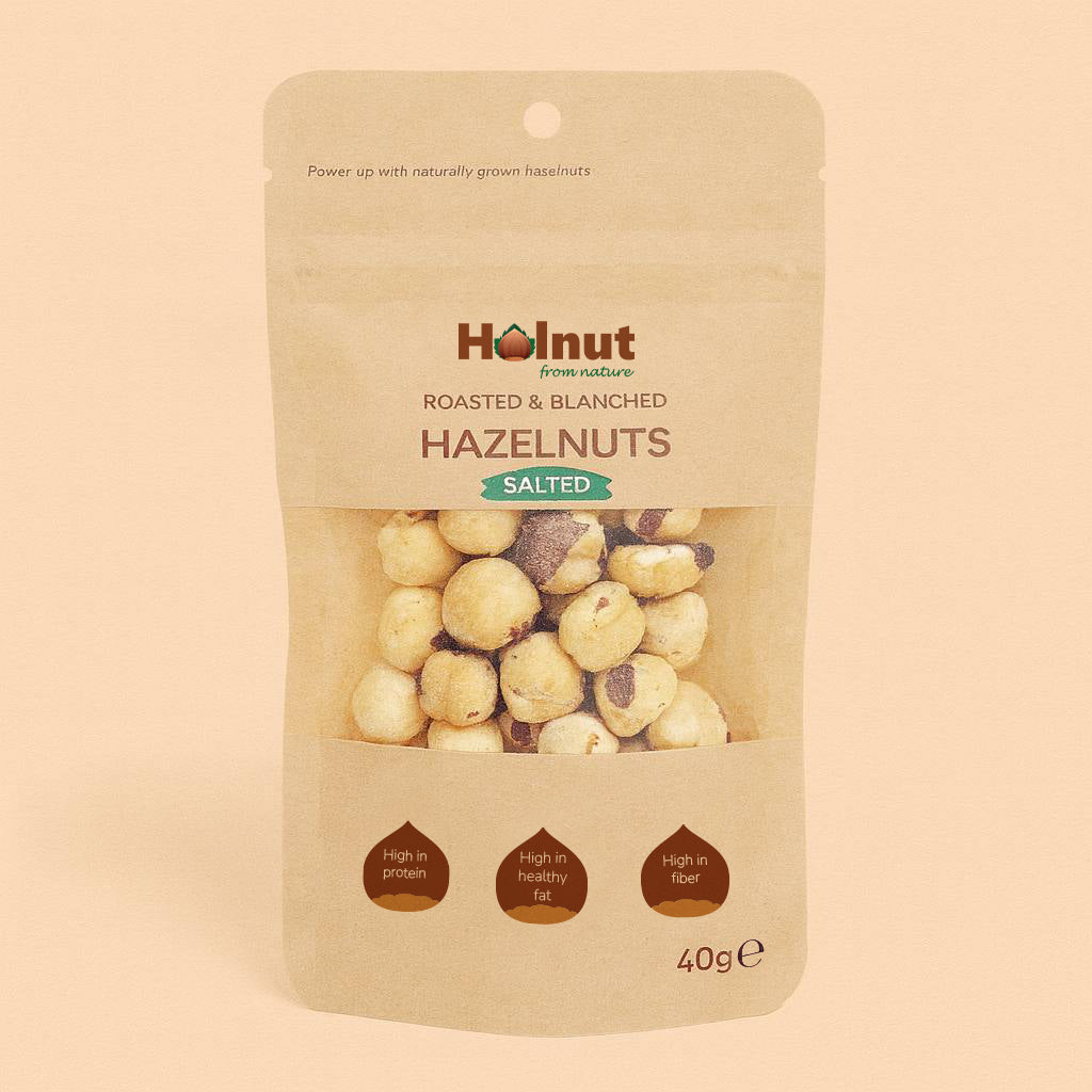Roasted & Blanched Hazelnuts · Salted · 40 g